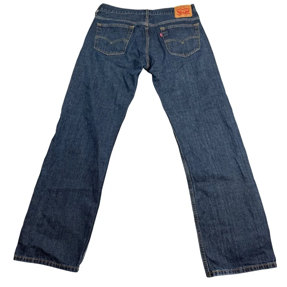Levis 569 Loose Straight Leg Jeans Mens 34x36 Blue Denim Dark Wash 00569-0041